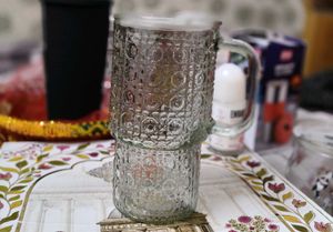 Vintage Embossed Glass Tumbler Trending