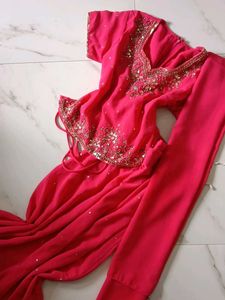 beadedd Pink lehanga only