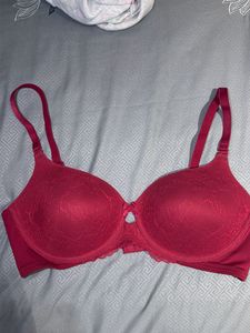 Elegant Red Lace Bra