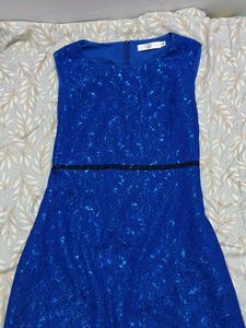 Elegant Blue Lace Dress