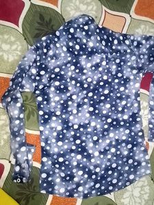 Boys Blue Polka Dot Shirt