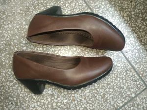 Classic Brown Block Heels