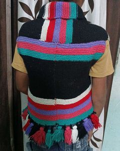 Boho Knitted Vest with Tassels