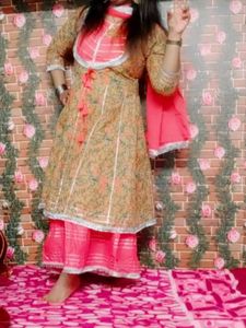 Elegant Printed Anarkali Suit