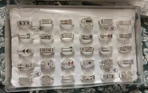 Men's Designer Rings Set pure silver