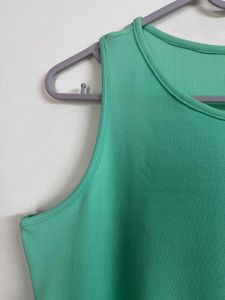 Cyan Green Side Cut Bodycon Dress