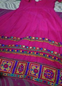 Vibrant Pink Embroidered Kurta Set