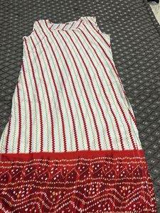 Stripe & Bandhani Print Kurta