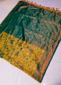 Shinning Multi Colour Banarasi Silk Saree