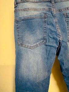 Trendy Ripped Blue Denim Jeans