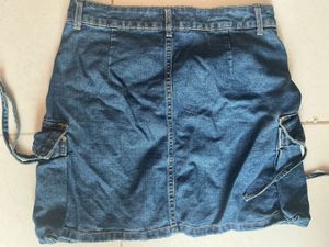 y2k Denim Cargo Mini Skirt