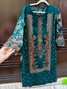 Elegant Teal Embroidered Kurta