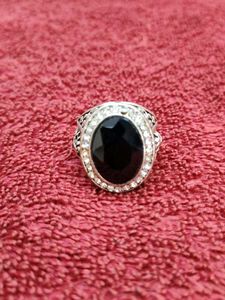 Statement Ring with Black Stone