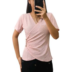 Sparkly Rose Gold Wrap Top