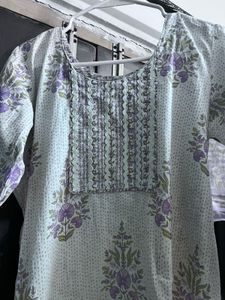 Elegant Floral Print Kurta Set