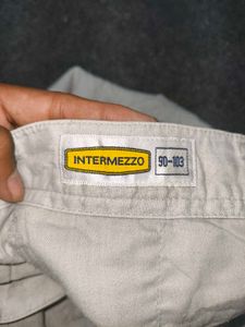 INTERMEZZO 'Pleated Wide-Leg' Linen-Blend Trousers