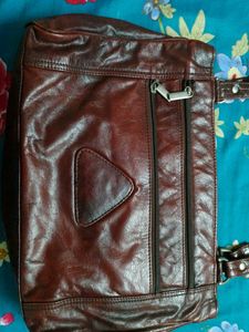 Chic Brown Leather Shoulder Bag