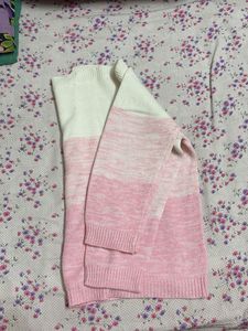Pink &amp; White Color Block Sweater