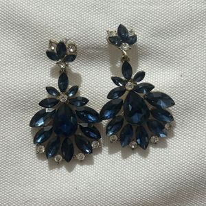 Stunning Blue Crystal Drop Earrings