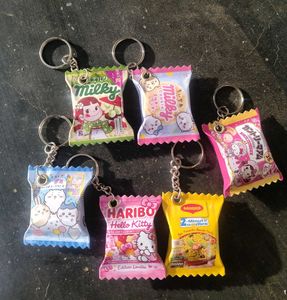 Cute Snack Packet Keychains