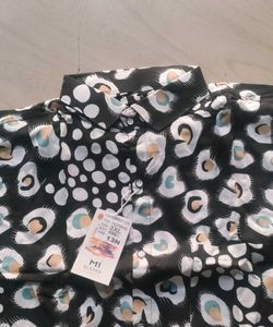 Animal Print Button-Up Shirt