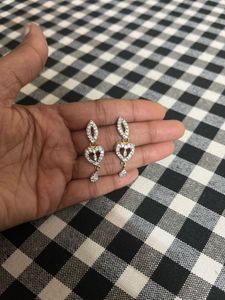 Heart-Shaped Dangle Earrings