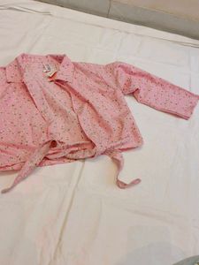 Chic Pink Floral Wrap Top