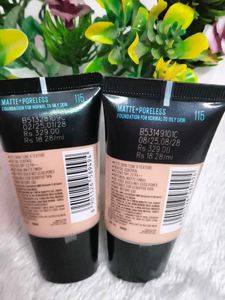 Pack of 2 Maybelline New York Liquid Foundation, M