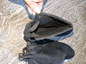 Suede Black Boots