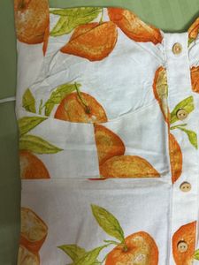 ZARA VIBRANT CITRUS PRINT DRESS