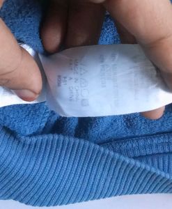Adidas denim blue &amp; whitetrack jacket