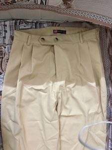 Cream Wide Leg Trousers