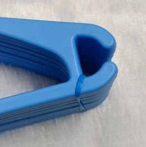 10 Blue Plastic Hangers