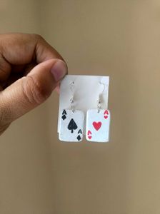 ♠️♥️ Ace of Spades &amp; Hearts Mismatch Earrings