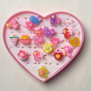 Pack Of 18 Kids Rings🍓🎀🌸