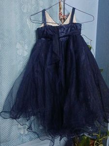 Navy blue party wear dress