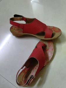 Red Women's Flat Sandals