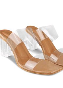 Stylish Clear Block Heels