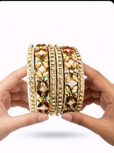 Exquisite Embellished Bangles Set