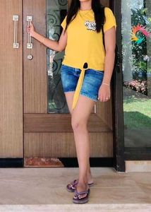 Cute Yellow Graphic T-Shirt