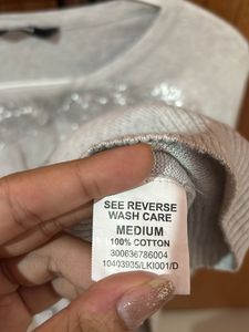 NUON Grey Sparkle Striped Sweater