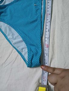 Teal Polka Dot💛 Bikini Bottom