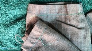Grey Strip Pants