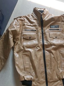 leather jacket with furr coating inside