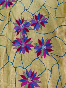 Yellow Floral Embroidered kurta