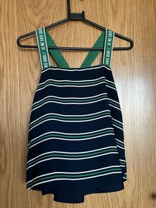 Striped Tank Top with Accent Straps