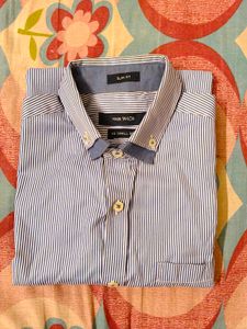 Mark Taylor XS Striped Slim Fit Shirt