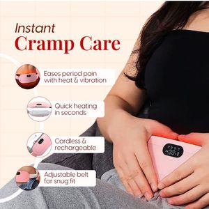 Period Cramp Relief Heating Pad &amp; Massager Belt ✨