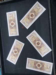 5 pcs Vintage Chinese 1 Jiao Banknotes