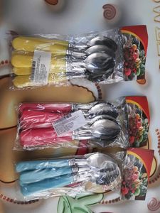 💥 Stainless Steel Spoon Pack Of 18pc Brand New Mix Colour